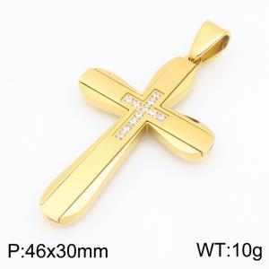 Stainless Steel Cross Pendant - KP119778-HR