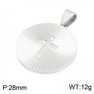 Stainless Steel Cross Pendant - KP119793-HR