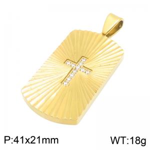 Stainless Steel Cross Pendant - KP119795-HR