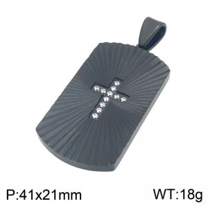 Stainless Steel Cross Pendant - KP119797-HR