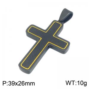 Stainless Steel Cross Pendant - KP119803-HR