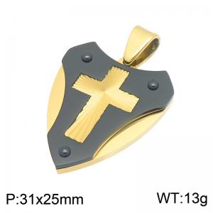 Stainless Steel Cross Pendant - KP119810-HR
