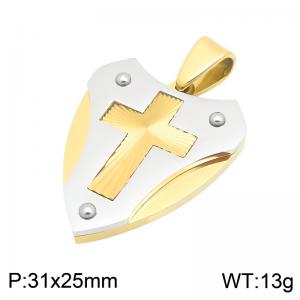Stainless Steel Cross Pendant - KP119811-HR