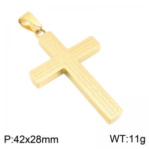 Stainless Steel Cross Pendant - KP119813-HR