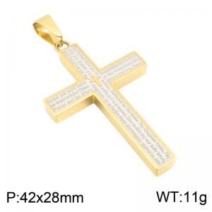 Stainless Steel Cross Pendant - KP119814-HR