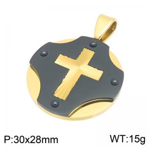 Stainless Steel Cross Pendant - KP119825-HR