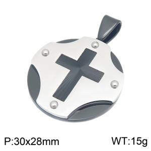 Stainless Steel Cross Pendant - KP119826-HR