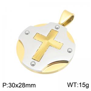Stainless Steel Cross Pendant - KP119827-HR