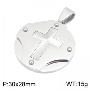 Stainless Steel Cross Pendant - KP119829-HR