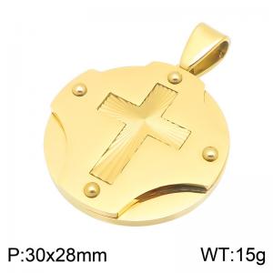 Stainless Steel Cross Pendant - KP119830-HR