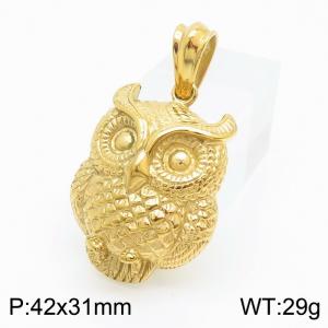 European and American fashion personality trend owl jewelry gold pendant - KP120009-KJX