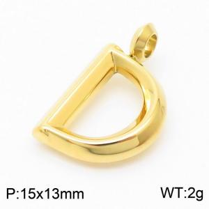 Stainless steel electroplated gold fashionable personalized letter D pendant pendant - KP120127-Z