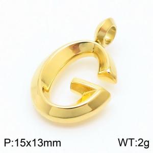 Stainless steel electroplated gold fashionable personalized letter G pendant pendant - KP120136-Z