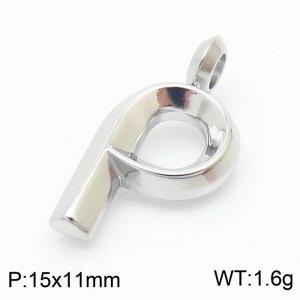 Stainless steel fashionable personalized letter P pendant pendant - KP120161-Z