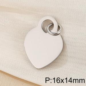 Stainless steel peach heart pendant - KP120372-Z