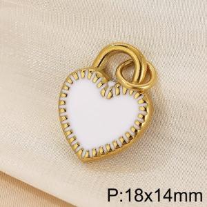Stainless steel peach heart pendant - KP120376-Z