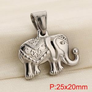 Stainless steel elephant pendant - KP120403-Z