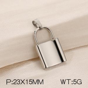 Stainless steel lock head pendant - KP120406-Z