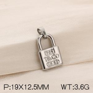 Stainless steel lock head pendant - KP120411-Z