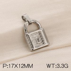 Stainless steel lock head pendant - KP120412-Z
