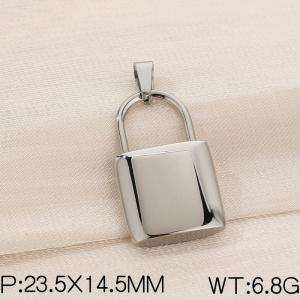 Stainless steel lock head pendant - KP120414-Z