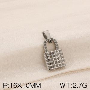 Stainless steel lock head pendant - KP120419-Z