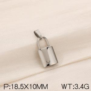 Stainless steel lock head pendant - KP120420-Z