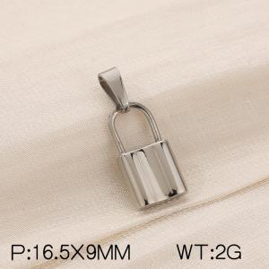 Stainless steel lock head pendant - KP120425-Z