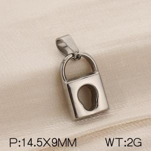 Stainless steel lock head pendant - KP120427-Z