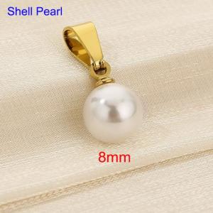 Shell bead pendant - KP120449-Z