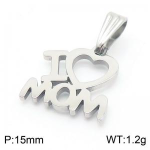 Unisex Stainless Steel Mother Day Pendant - KP130645-Z