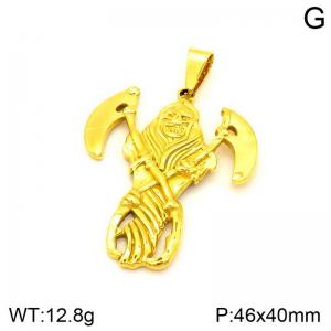 Stainless Steel Gold-plating Pendant - KP130736-NT