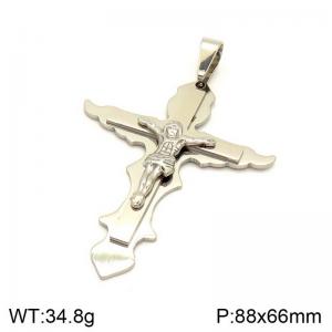Stainless Steel Cross Pendant - KP130750-NT