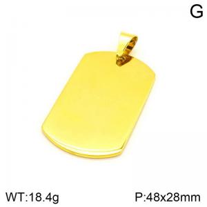 Stainless Steel Gold-plating Pendant - KP130751-NT