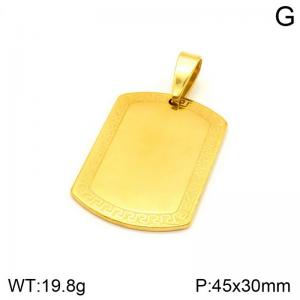 Stainless Steel Gold-plating Pendant - KP130752-NT