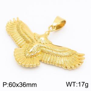 European and American fashion personality stainless steel creative animal eagle spreading its wings temperament versatile gold pendant - KP130928-MZOZ