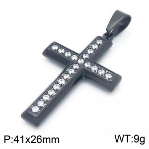Stainless Steel Cross Pendant - KP130998-HR