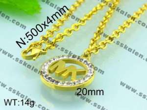 Stainless Steel Gold-plating Pendant - KP38972-Z