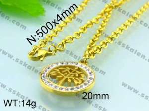 Stainless Steel Gold-plating Pendant - KP38976-Z