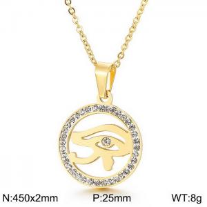 Stainless Steel Stone&Crystal Pendant - KP40194-K