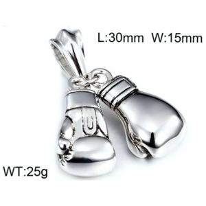 Boxing gloves men's titanium steel pendant accessories fist necklace - KP42085-BD