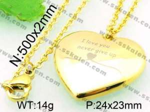 Stainless Steel Gold-plating Pendant - KP43262-Z
