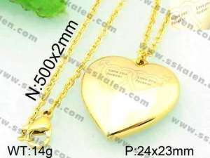 Stainless Steel Gold-plating Pendant - KP43264-Z