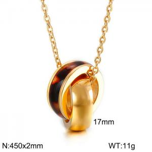 Stainless Steel Gold-plating Pendant - KP43962-K