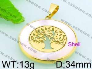 Stainless Steel Gold-plating Pendant - KP44323-K