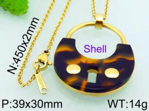 SS Shell Pearl Pendant - KP44384-K