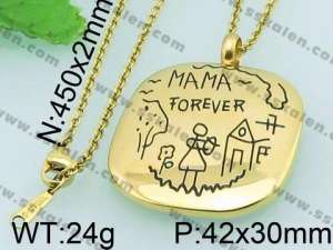 Stainless Steel Gold-plating Pendant - KP44585-K