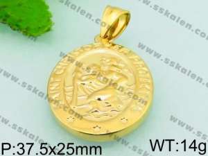 Stainless Steel Gold-plating Pendant - KP45340-Z