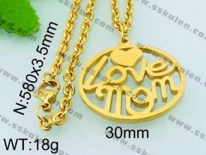 Stainless Steel Gold-plating Pendant - KP45346-Z