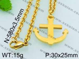 Stainless Steel Gold-plating Pendant - KP45347-Z